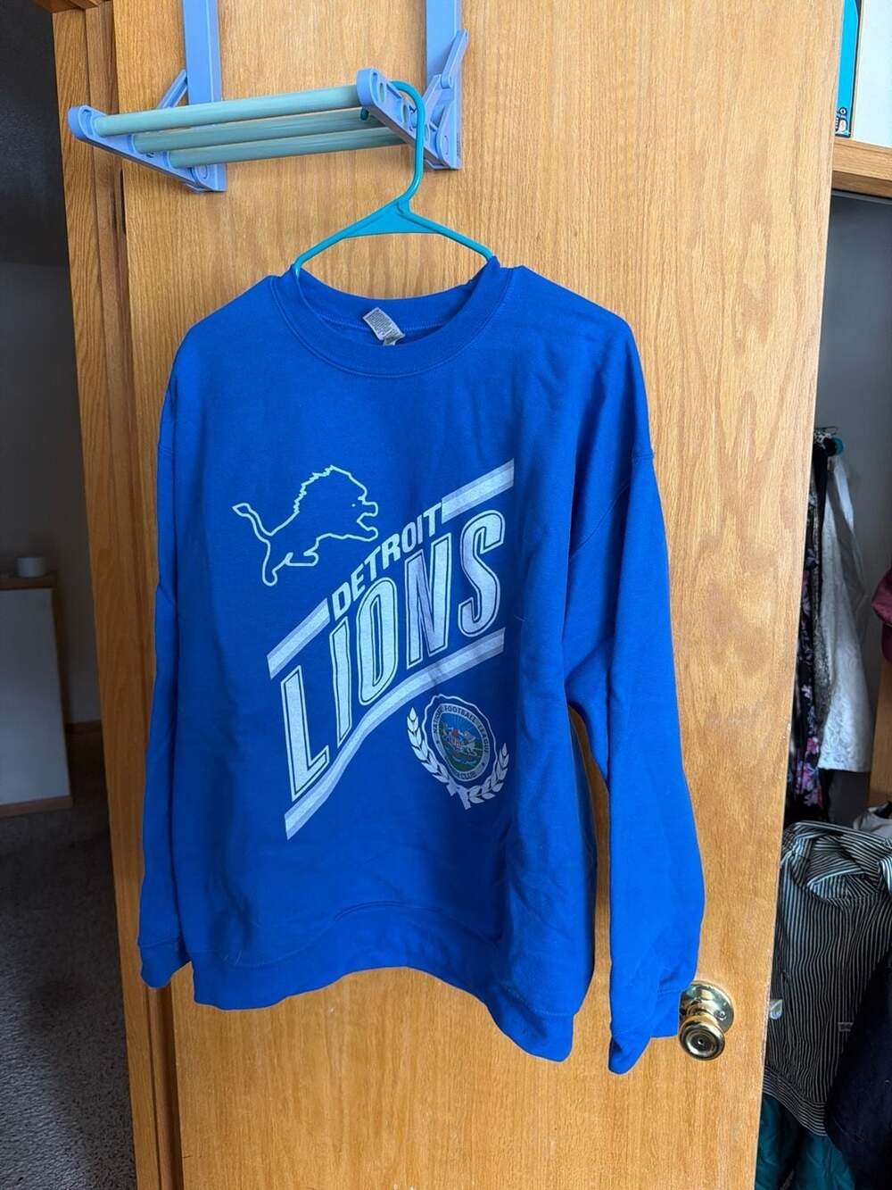 Gildan Detroit Lions Heavy Blend Crewneck Sweatshirt Size Large